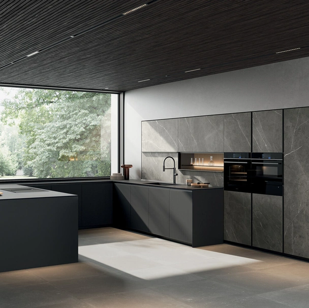 Cucina Moderna con penisola Glass 2|0 08 di Arredo3