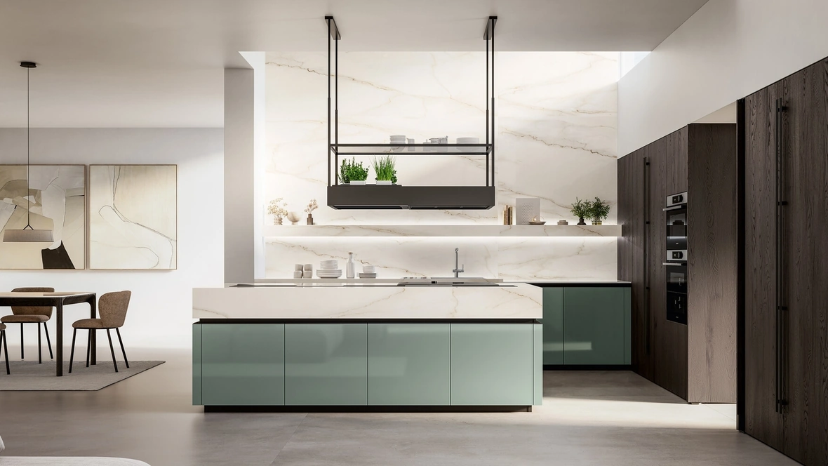 Cucina Moderna con isola Time 02 di Arredo3