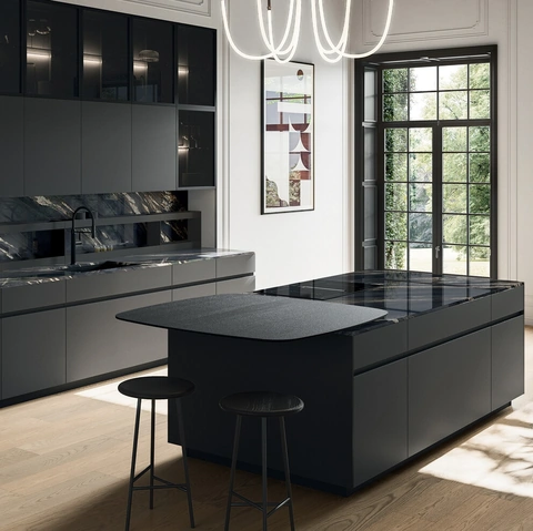 Cucina Moderna con isola Glass 2|0 04 di Arredo3