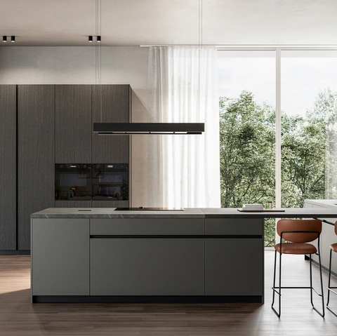 Cucina Moderna con penisola Time 03 di Arredo3