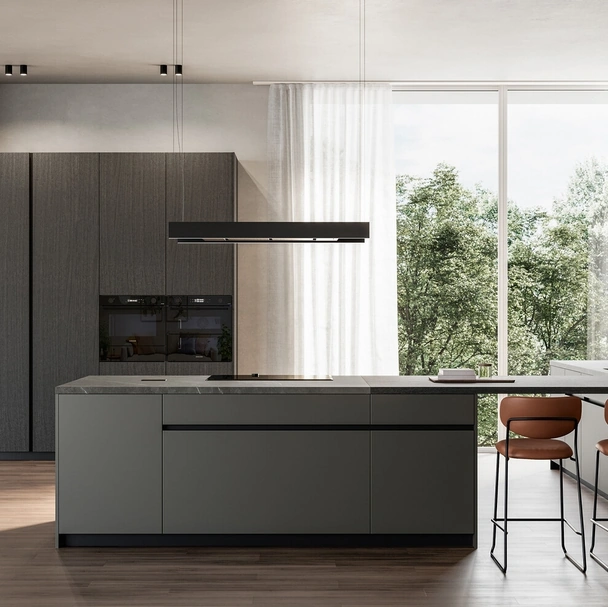 Cucina Moderna con penisola Time 03 di Arredo3